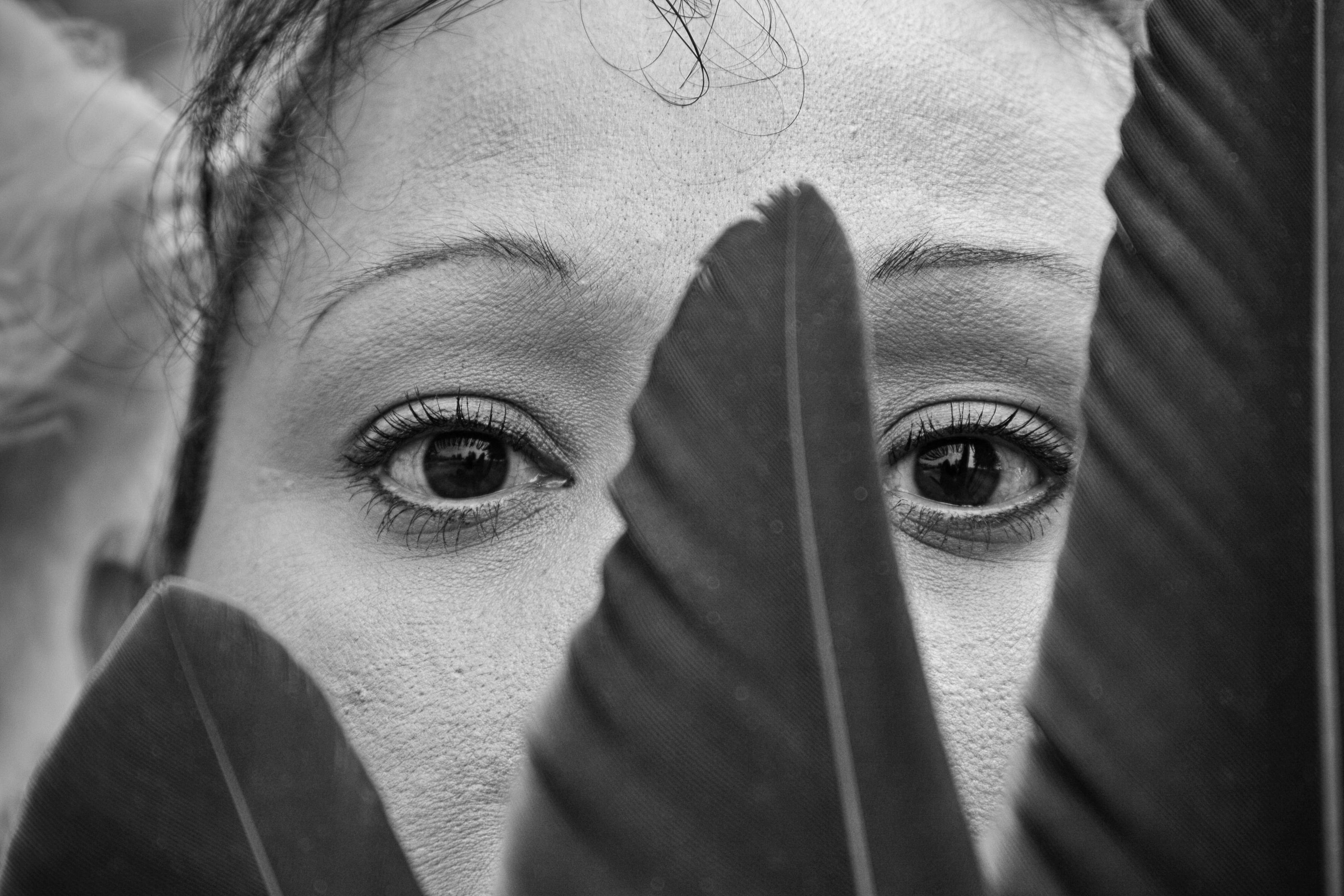 Gigi Yzzie With Eagle Feather Fan, 2007 by Sue Reynolds