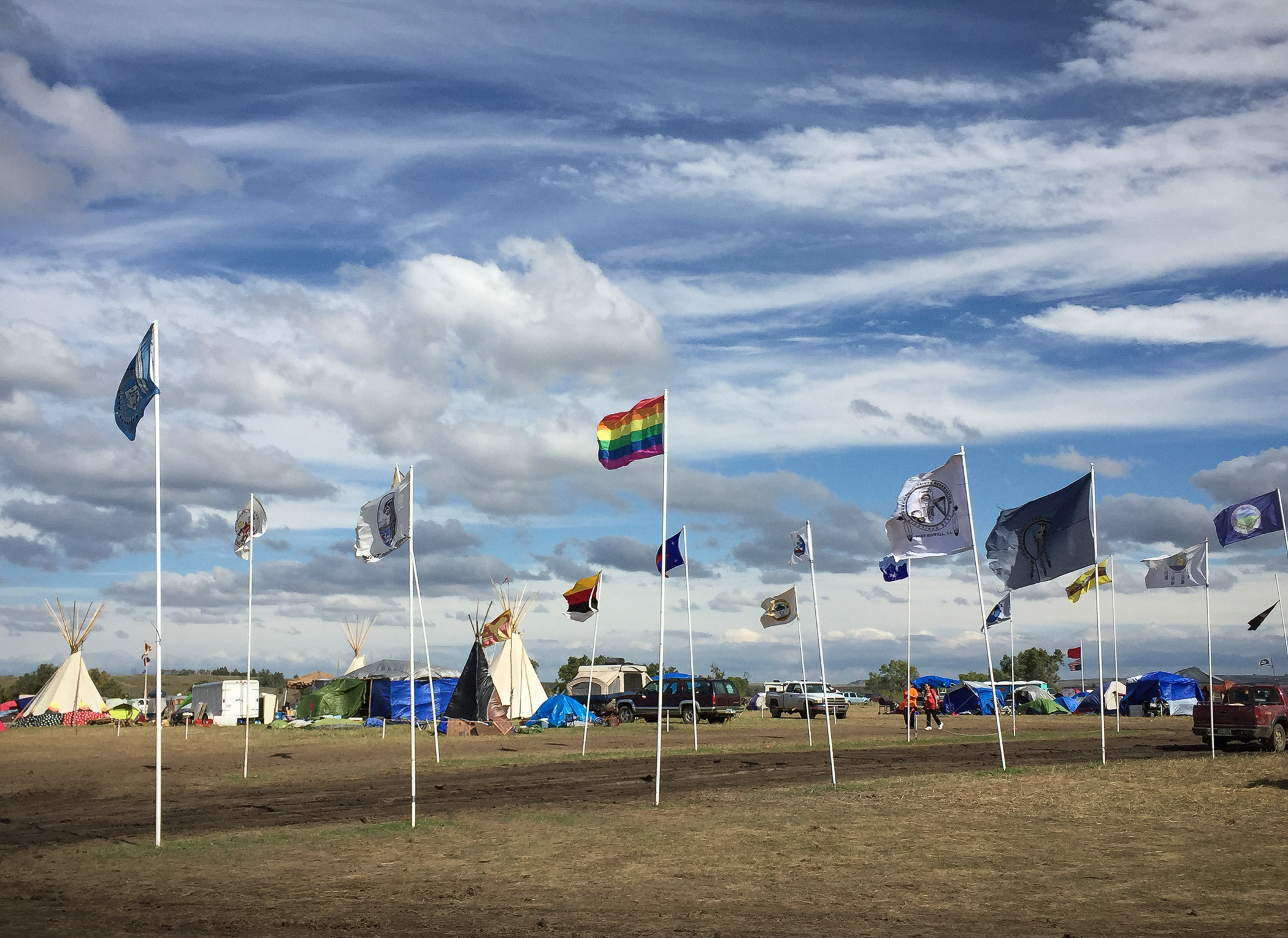 Oceti Sakowin Protest Camp near Cannonball, North Dakota, 2016 by Sue Reynolds